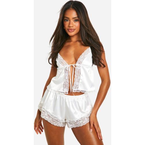 Ensemble Premium Avec Débardeur À Détails En Dentelle - 34 - boohoo - Modalova
