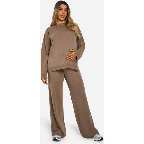 Maternité - Ensemble De Grossesse Avec Pull Et Pantalon Flare - L - boohoo - Modalova