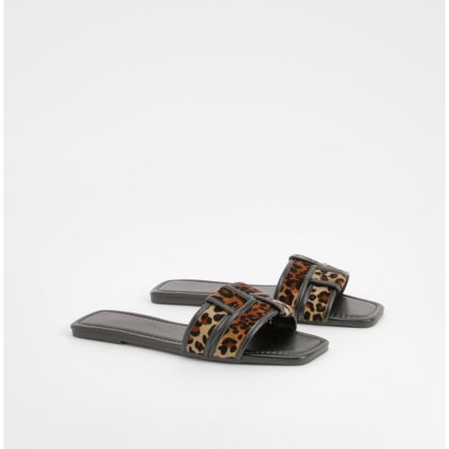 Sandales Léopard Tissées - 38 - boohoo - Modalova