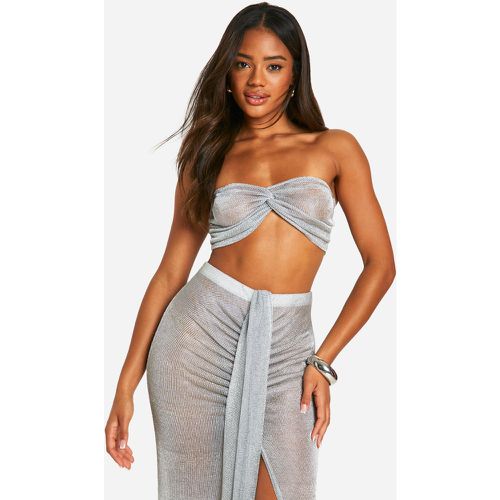 Top Bandeau En Maille - 38 - boohoo - Modalova