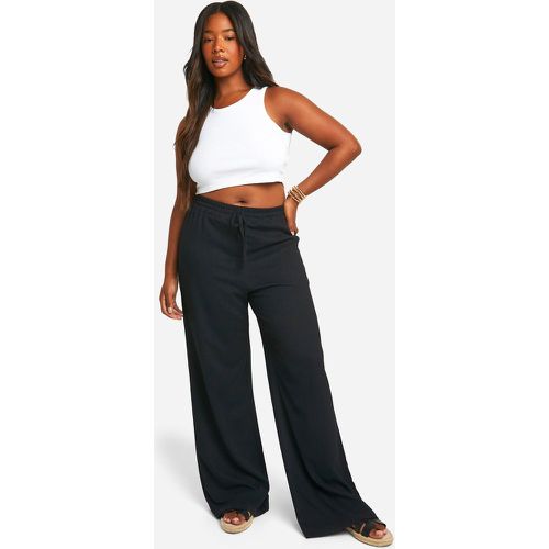 Grande Taille - Pantalon Large Texturé - 44 - boohoo - Modalova