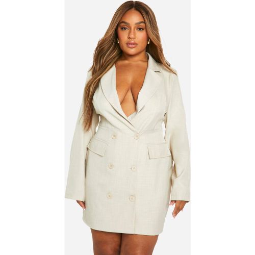 Grande Taille - Robe Blazer Croisée - 44 - boohoo - Modalova