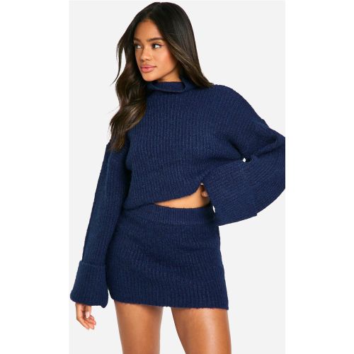 Ensemble Oversize À Col Montant Avec Pull Court Et Mini-Jupe - S - boohoo - Modalova
