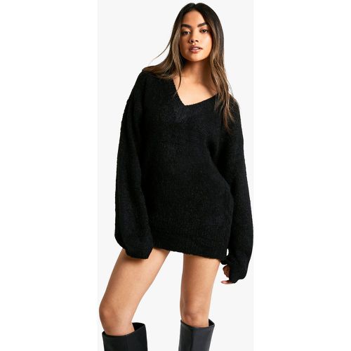 Robe Pull En Polaire À Col V - S - boohoo - Modalova