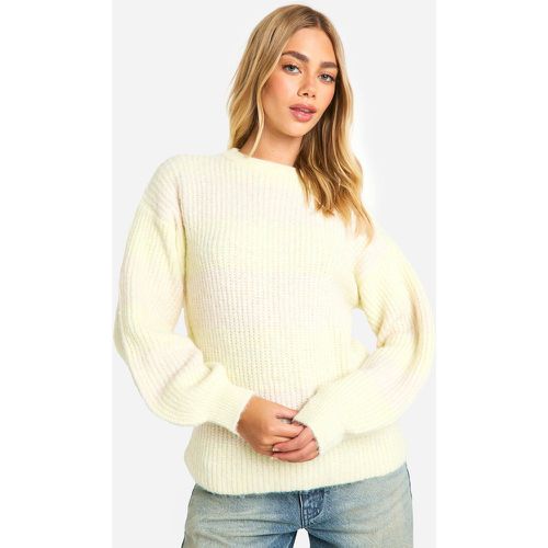 Pull Rayé Oversize À Col Ras-Du-Cou - M - boohoo - Modalova