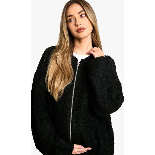 Maternité - Bomber De Grossesse Oversize En Polaire - 38 - boohoo - Modalova