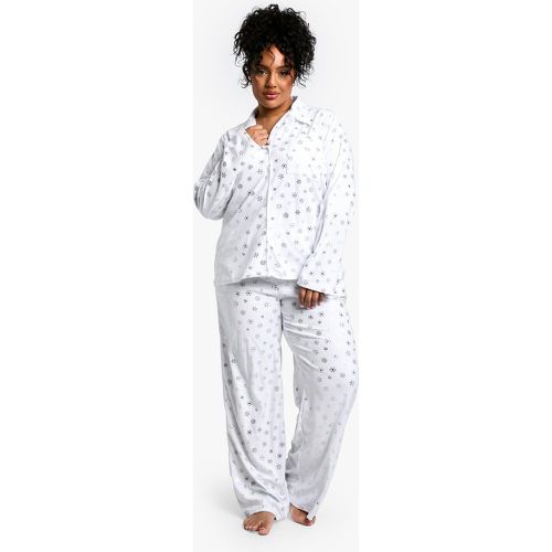 Grande Taille - Ensemble De Pyjama Mé"Tall"isé À Imprimé Flocon De Neige - 50 - boohoo - Modalova