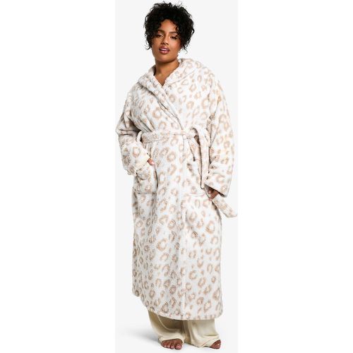 Grande Taille - Robe De Chambre En Polaire À Imprimé Léopard - 44 - boohoo - Modalova