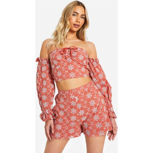 Crop Top À Épaules Dénudées - 34 - boohoo - Modalova