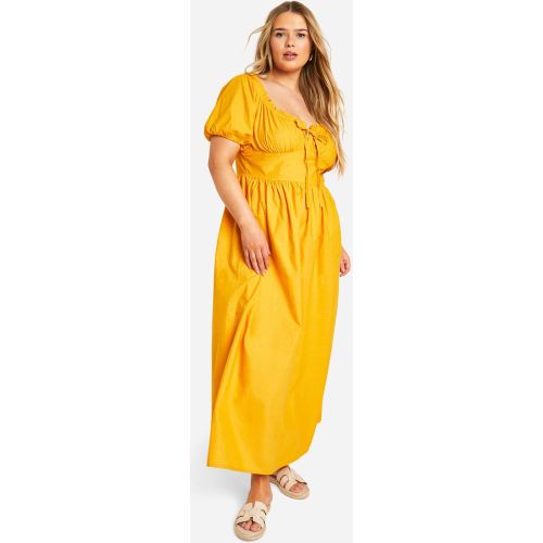 Grande Taille - Robe Mi-Longue À Manches Bouffantes - 44 - boohoo - Modalova