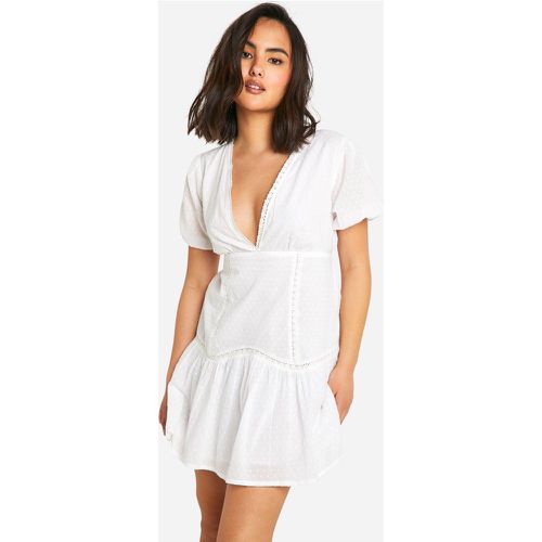 Robe Courte En Plumetis En Crochet - 40 - boohoo - Modalova