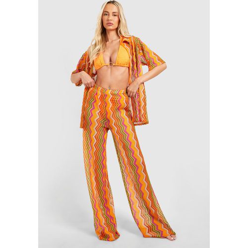 Tall" - Pantalon De Plage En Crochet - 44 - boohoo - Modalova