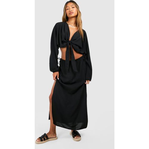 Ensemble Avec Crop Top Volumineux Et Jupe Mi-Longue - 34 - boohoo - Modalova