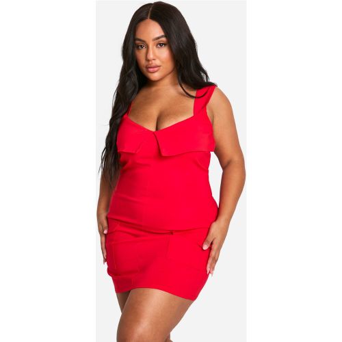 Grande Taille - Robe Moulante Utilitaire - 56 - boohoo - Modalova
