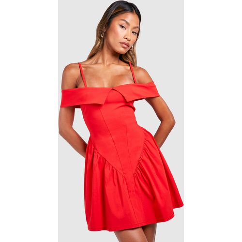 Robe Champêtre Courte À Épaules Dénudées - 42 - boohoo - Modalova