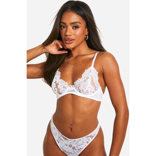 Soutien-Gorge À Armatures Et Dentelle - 32A - boohoo - Modalova