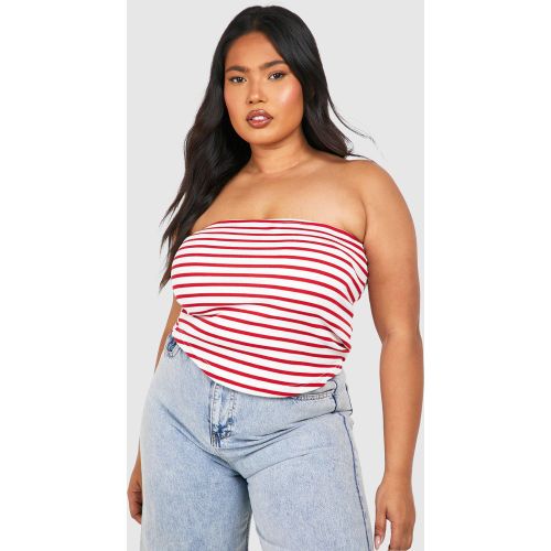 Grande Taille - Top Bandeau Côtelé - 48 - boohoo - Modalova