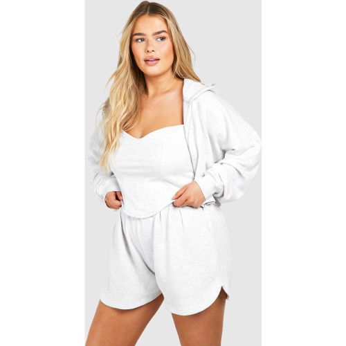 Grande Taille - Survêtement 3 Pièces Avec Corset Et Short - 56 - boohoo - Modalova