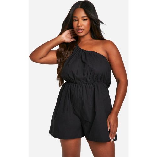 Grande Taille - Combishort Noué En Coton - 52 - boohoo - Modalova