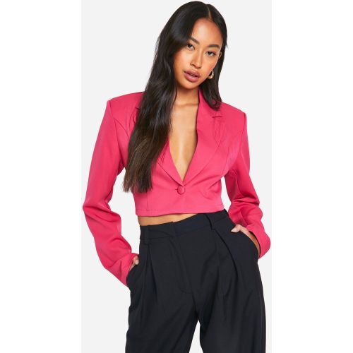 Blazer Court Basique Boutonné - 38 - boohoo - Modalova
