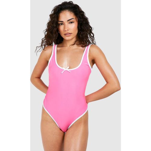 Petite" - Maillot De Bain À Col Rond - 34 - boohoo - Modalova