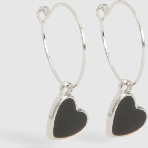 Boucles D'Oreilles ées En Forme De Cœur - One Size - boohoo - Modalova