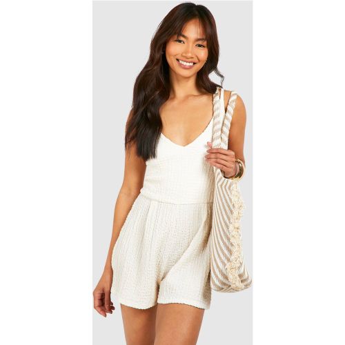 Combishort Ample Texturé Noué - 42 - boohoo - Modalova