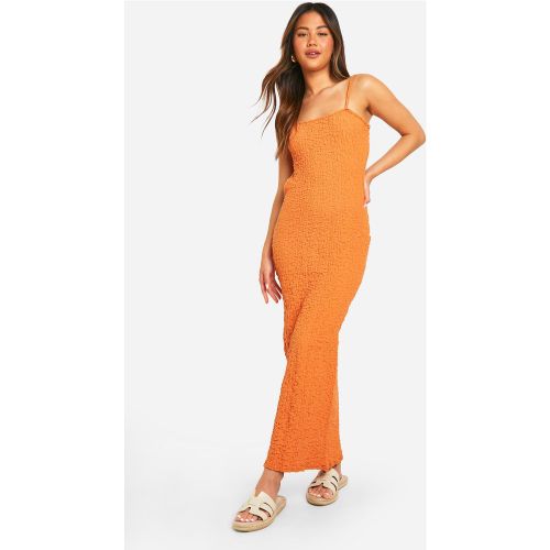 Robe Longue Texturée À Découpe - 38 - boohoo - Modalova