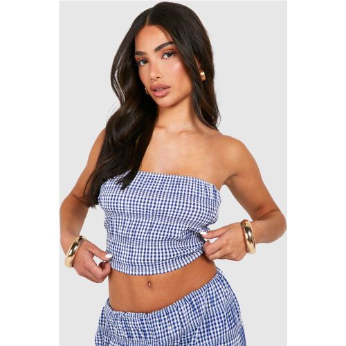 Petite" - Top Bandeau À Imprimé Vichy - 36 - boohoo - Modalova