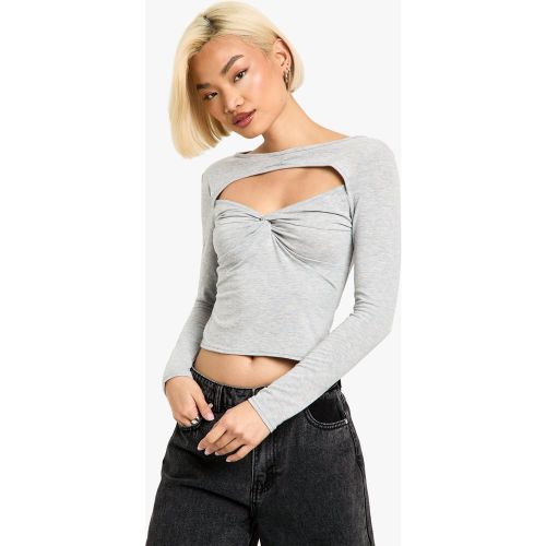 T-Shirt Torsadé À Découpes - 34 - boohoo - Modalova