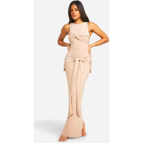 Robe Longue Froncée À Dos Nageur - 36 - boohoo - Modalova