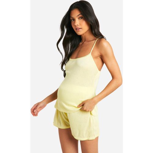 Maternité - Ensemble De Pyjama Avec Caraco À Dentelle Et Short - 36 - boohoo - Modalova