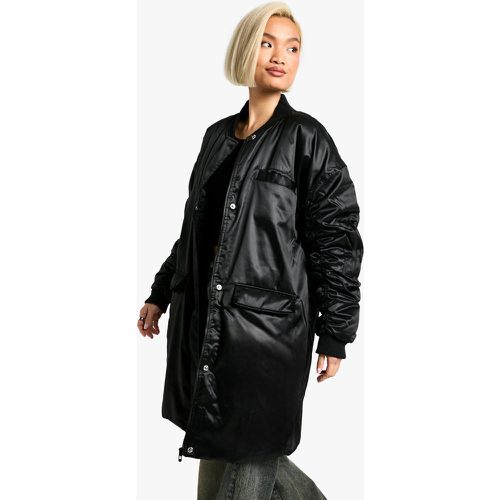 Bomber Oversize Satiné - 38 - boohoo - Modalova