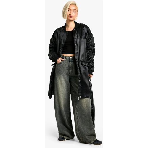 Bomber Oversize Satiné - 40 - boohoo - Modalova