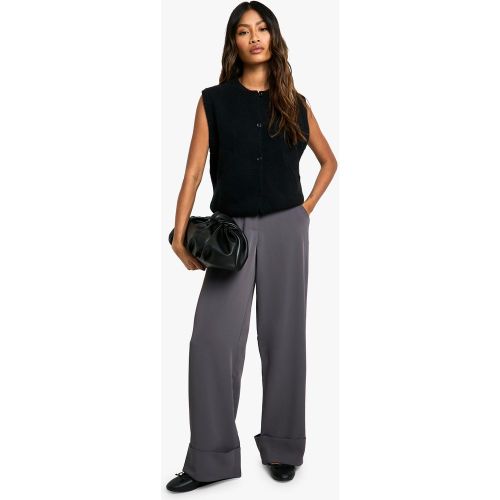 Pantalon De Costume Large À Ourlet Retroussé - 34 - boohoo - Modalova