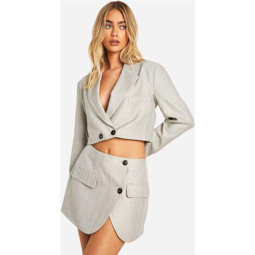 Blazer Court Rayé Premium - 38 - boohoo - Modalova