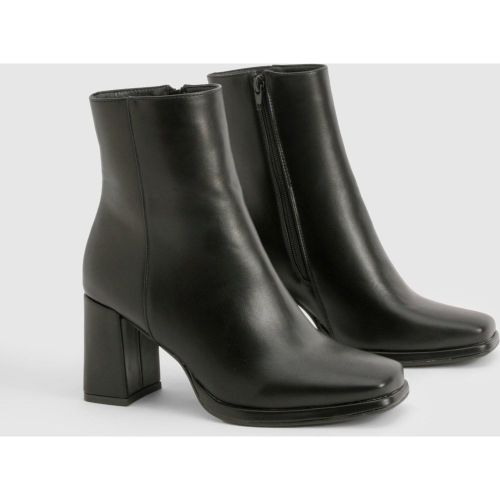 Bottines À Talon Carré - Pointure Large - 36 - boohoo - Modalova