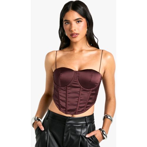 Corset Satiné À Bretelles - 34 - boohoo - Modalova