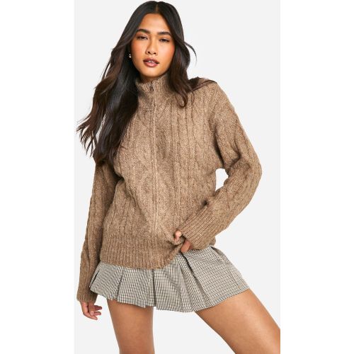 Cardigan Épais Premium En Maille Torsadée - S - boohoo - Modalova