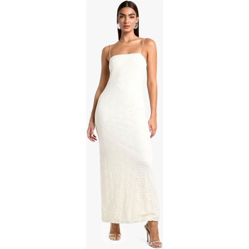 Robe Longue Strassée En Dentelle - 36 - boohoo - Modalova