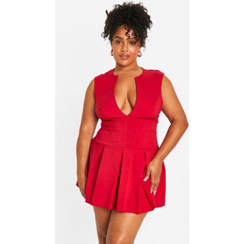 Grande Taille - Robe Corset Plissée - 50 - boohoo - Modalova