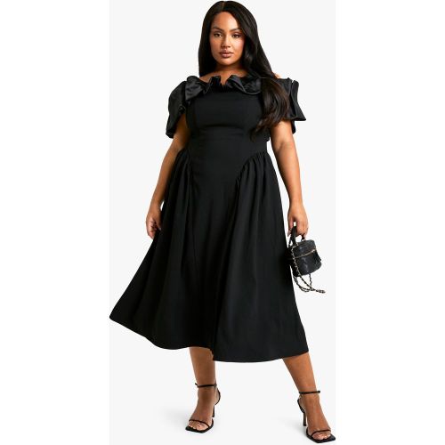 Grande Taille - Robe Mi-Longue À Épaules Dénudées - 44 - boohoo - Modalova