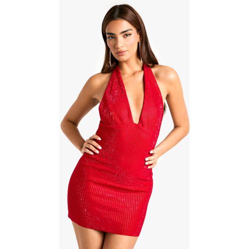 Robe Courte Premium À Décolleté Plongeant - 36 - boohoo - Modalova