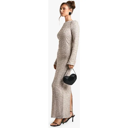 Robe Longue À Dos Nu Et Ornements - 38 - boohoo - Modalova