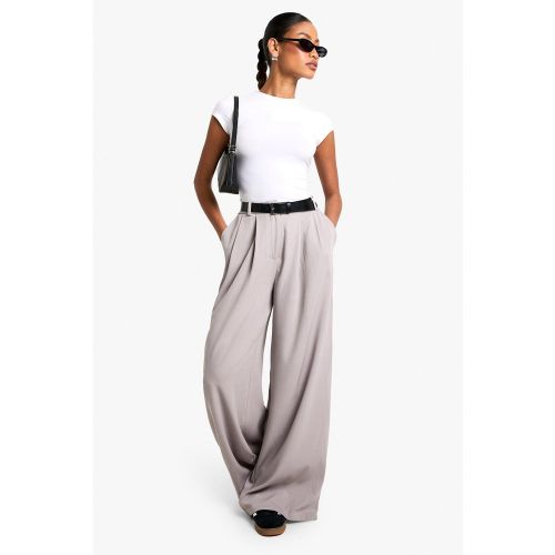 Pantalon Large Plissé - 36 - boohoo - Modalova