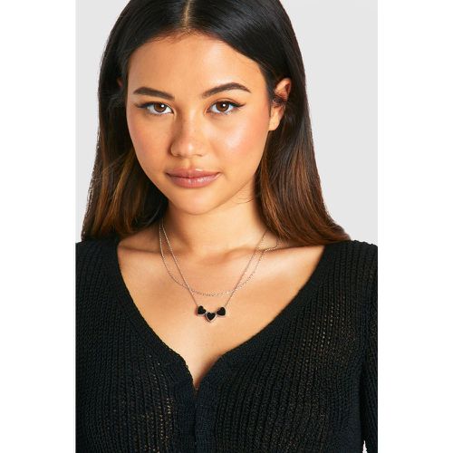 Collier À Chaînes Multiples Et Pendentif Cœur - One Size - boohoo - Modalova