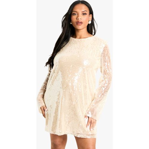 Grande Taille - Robe Droite Pailletée - 46 - boohoo - Modalova