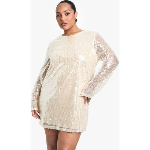 Grande Taille - Robe Droite Pailletée - 50 - boohoo - Modalova