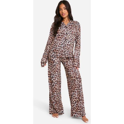 Petite" - Ensemble De Pyjama À Imprimé Léopard - 34 - boohoo - Modalova