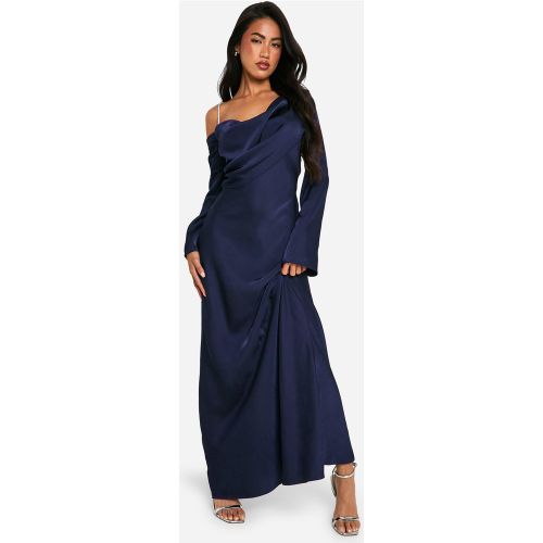 Robe Asymétrique Longue Soyeuse - 38 - boohoo - Modalova